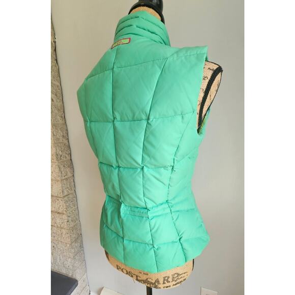 Lilly Pulitzer Down Puffer  Mint Green Vest, Tropical lining design, Sz XS - Picture 7 of 16